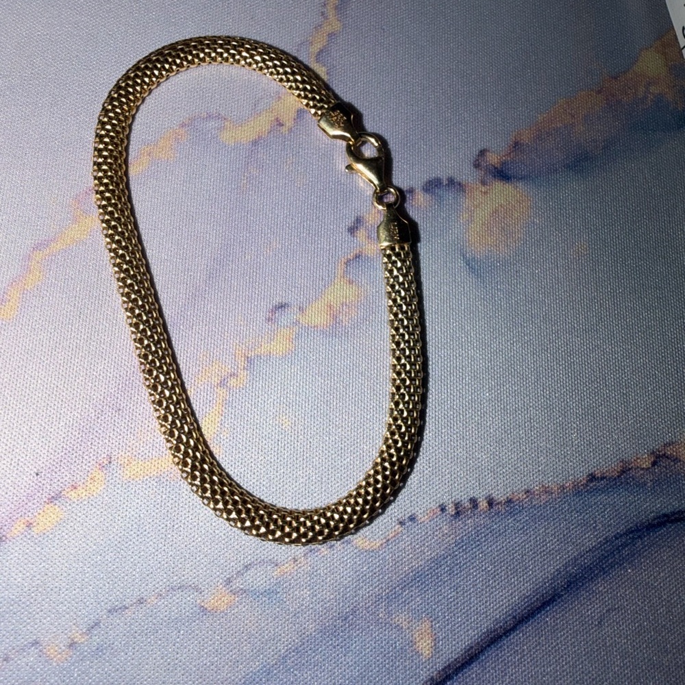 Gold Mesh Chain Bracelet